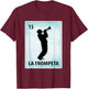 La Trompeta Mexican Trumpet Cards T-Shirt - T-Shirt | Maroon