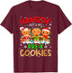 Hanging With My Pre-K Cookies Gingerbread Christmas Teacher T-Shirt - T-Shirt | Maroon