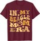 In My Beagle Mom Era Groovy T-Shirt - T-Shirt | Maroon