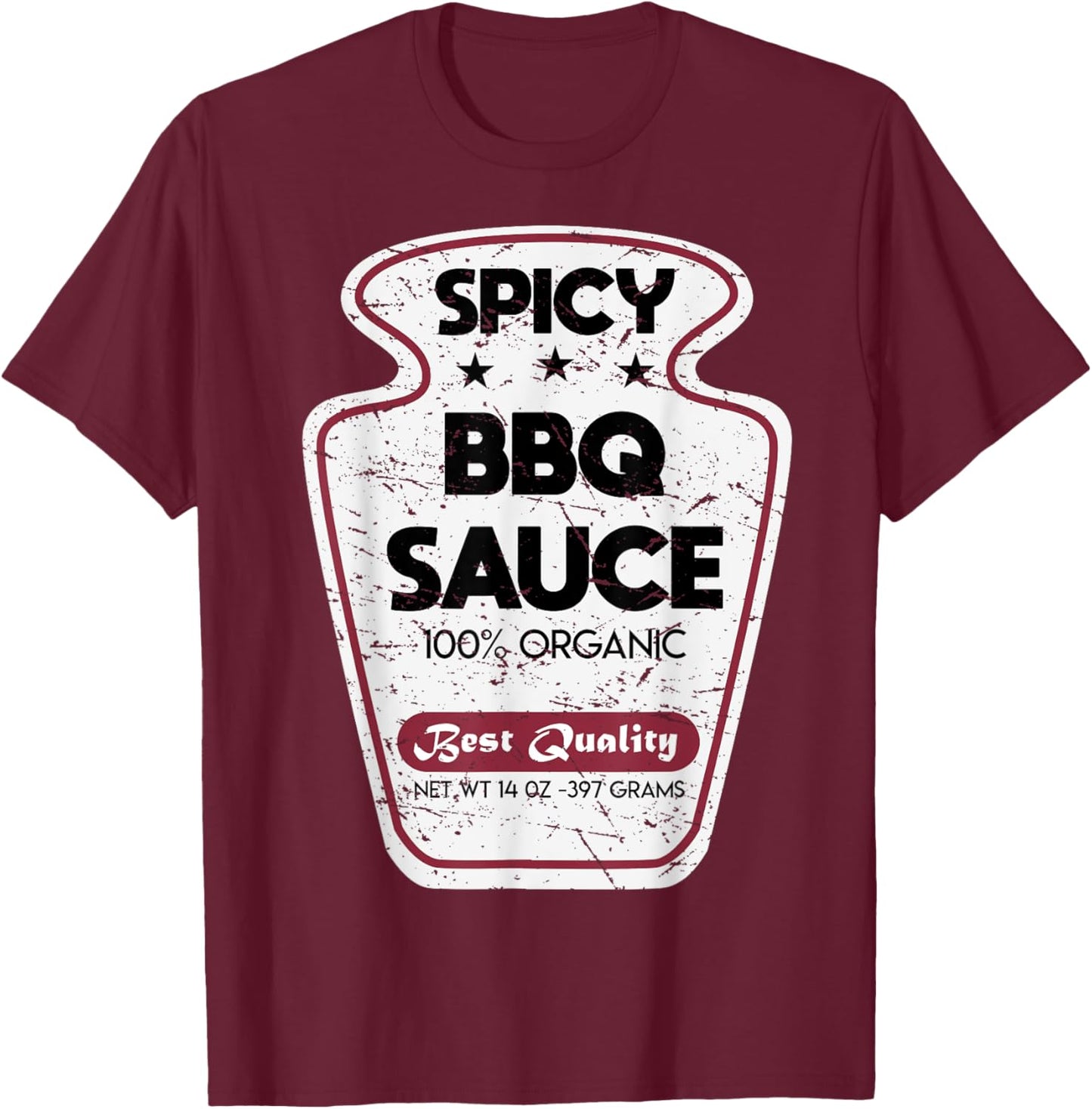 Vintage Barbecue BBQ Sauce Costume Funny Halloween Gifts T-Shirt - T-Shirt | Maroon
