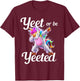 Yeet Or Be Yeeted Dabbing Unicorn Dank Meme Slogan Yeet Kids T-Shirt - T-Shirt | Maroon