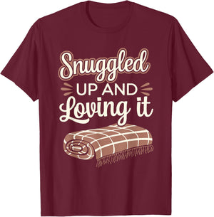 Winter Cozy Culture Warm Blankets Hot Cocoa and Hygge Vibes T-Shirt - T-Shirt | Maroon