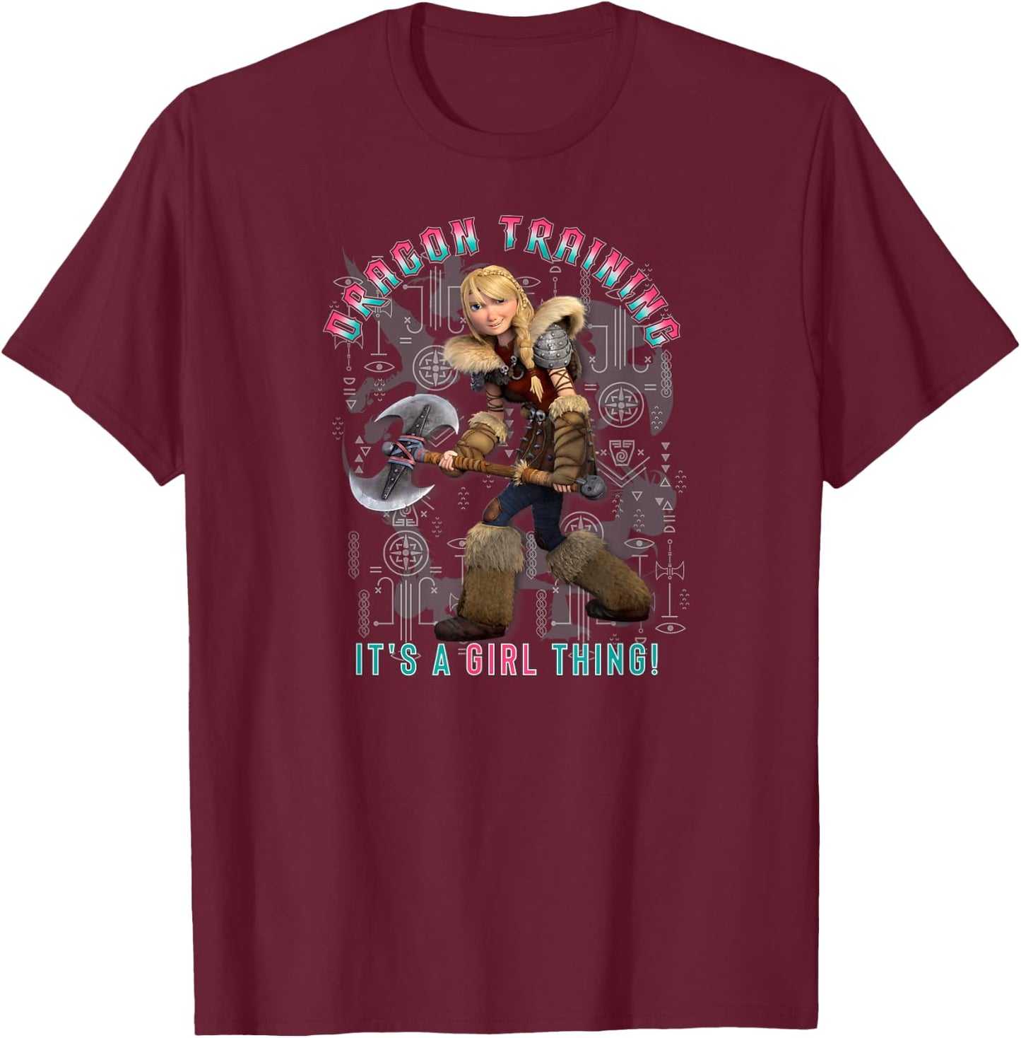 How to Train Your Dragon 3 Hidden World Girl Training T-Shirt - T-Shirt | Maroon