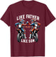 Dirt Bike Family Father's Day Son Motocross Off-Road MX Boys T-Shirt - T-Shirt | Maroon