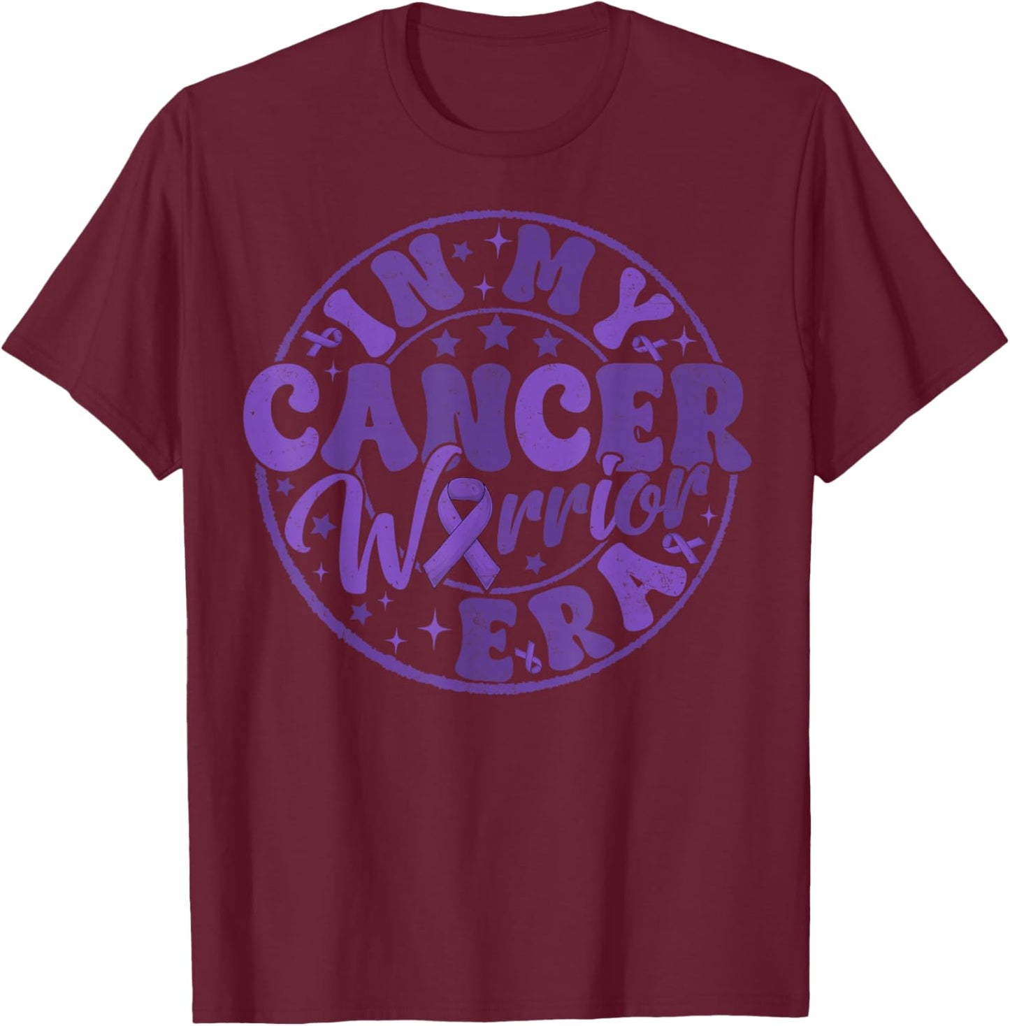 Groovy In My Cancer Warrior Era Hodgkin's Lymphoma Awareness T-Shirt - T-Shirt | Maroon