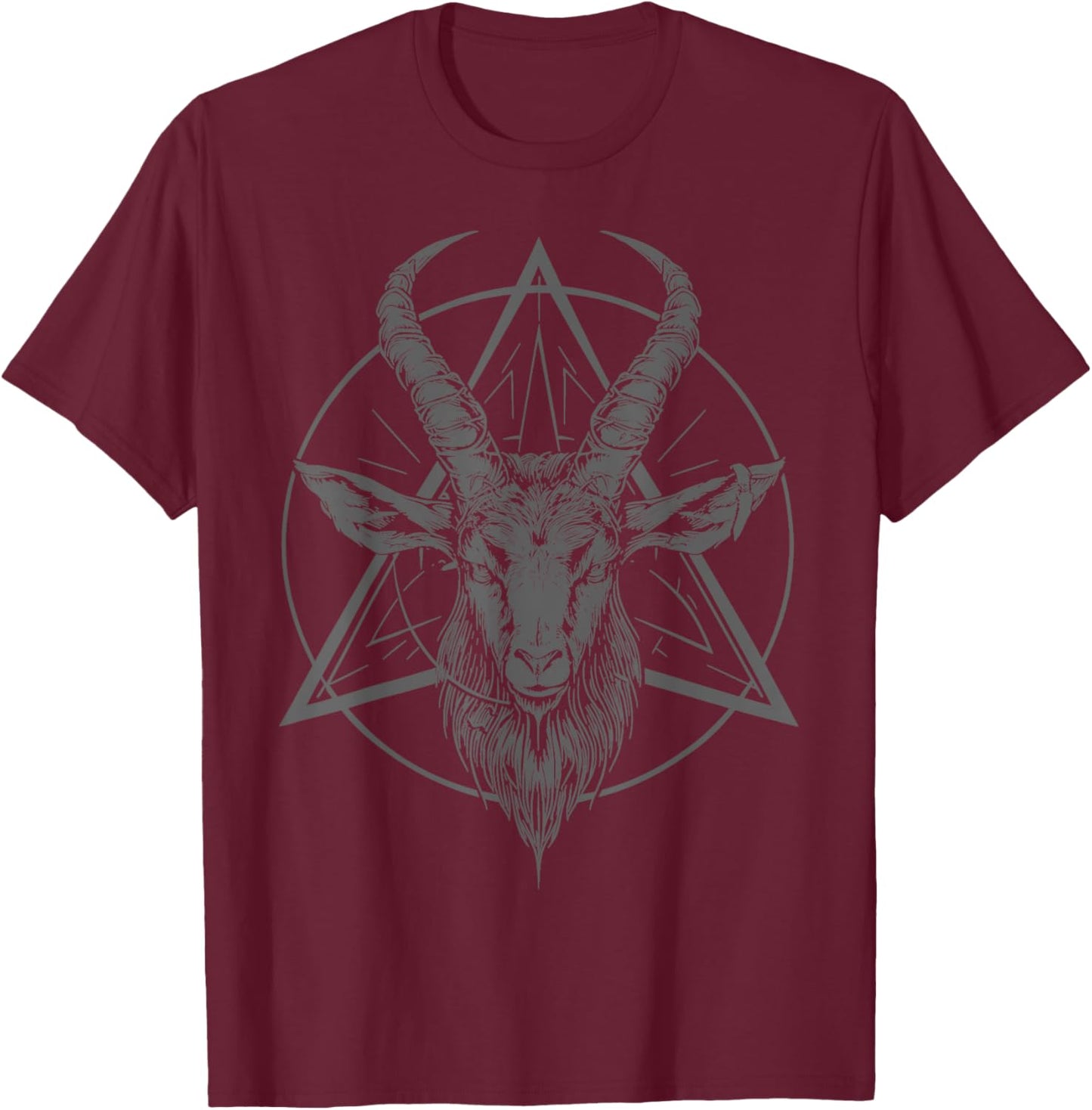 Ziege Baphomet Satanist Halloween Metal Head Satanismus T-Shirt - T-Shirt | Maroon