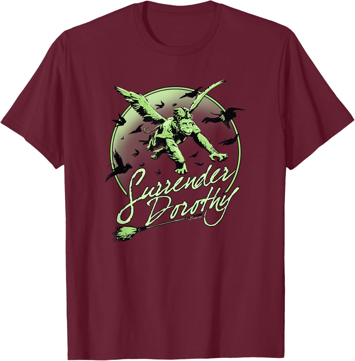 The Wizard of Oz Flying Monkey Surrender Dorothy! T-Shirt - T-Shirt | Maroon