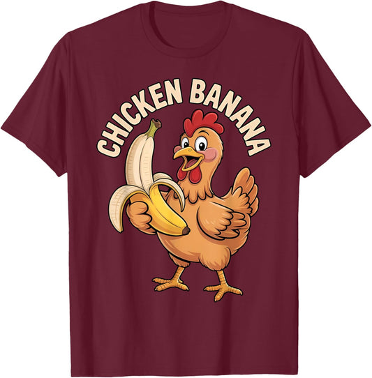 Chicken Banana Meme Tendance Banane de poulet drôle T-Shirt - T-Shirt | Maroon
