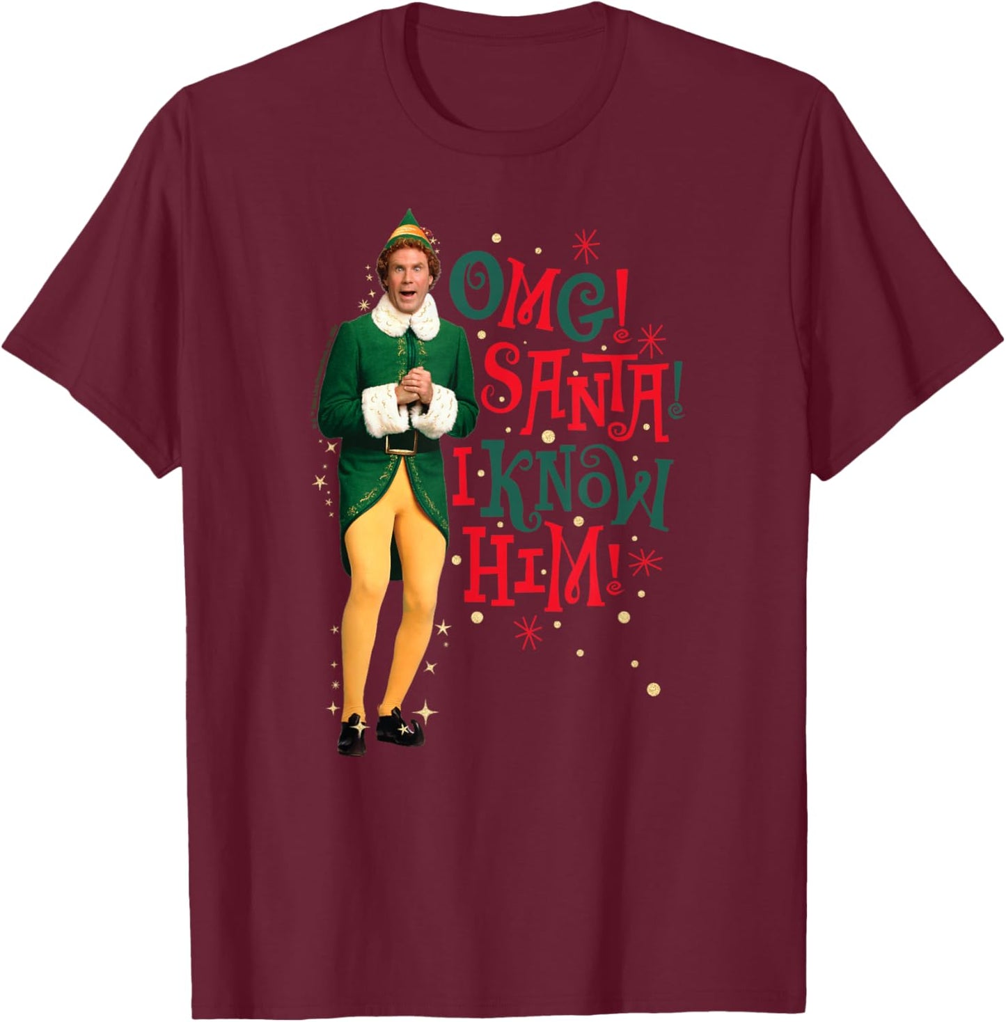 Elf - OMG I Know Him T-Shirt - T-Shirt | Maroon