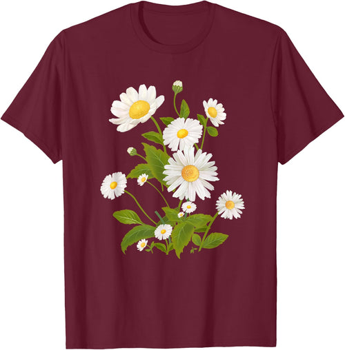 Daisy Print Shirt Marguerite Daisy Flower