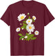 Daisy Print Shirt Marguerite Daisy Flower T-Shirt - T-Shirt | Maroon