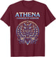 Athena Goddess of Wisdom Athenian Owl T-Shirt - T-Shirt | Maroon