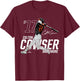 Dynamic Pose Colton Cowser Baltimore Baseball MLBPA T-Shirt - T-Shirt | Maroon
