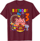 Children's 3rd Birthday Boy Themes 3 Years Old Circus T-Shirt - T-Shirt | Maroon