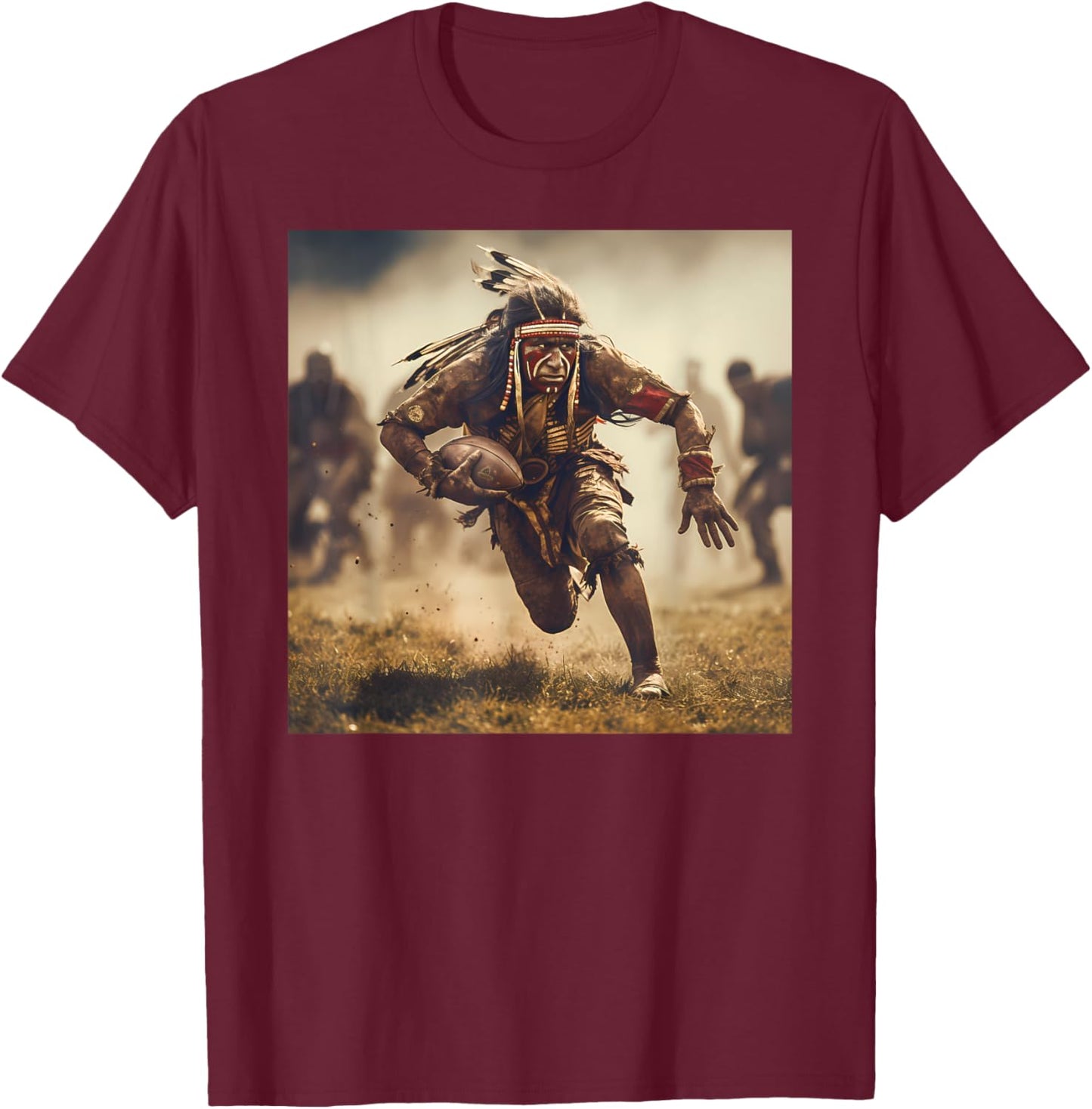 Native American Football T-Shirt - T-Shirt | Maroon