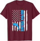 Dolphin American Flag Sea Ocean Animals Dolphin Trainer T-Shirt - T-Shirt | Maroon