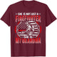My Grandma Is Firefighter Thin Red Line Flag Fire Grandchild T-Shirt - T-Shirt | Maroon