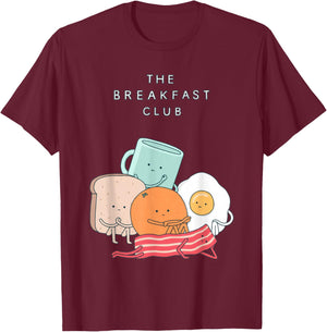 Breakfast Club, Funny Breakfast Funny T-Shirt - T-Shirt | Maroon