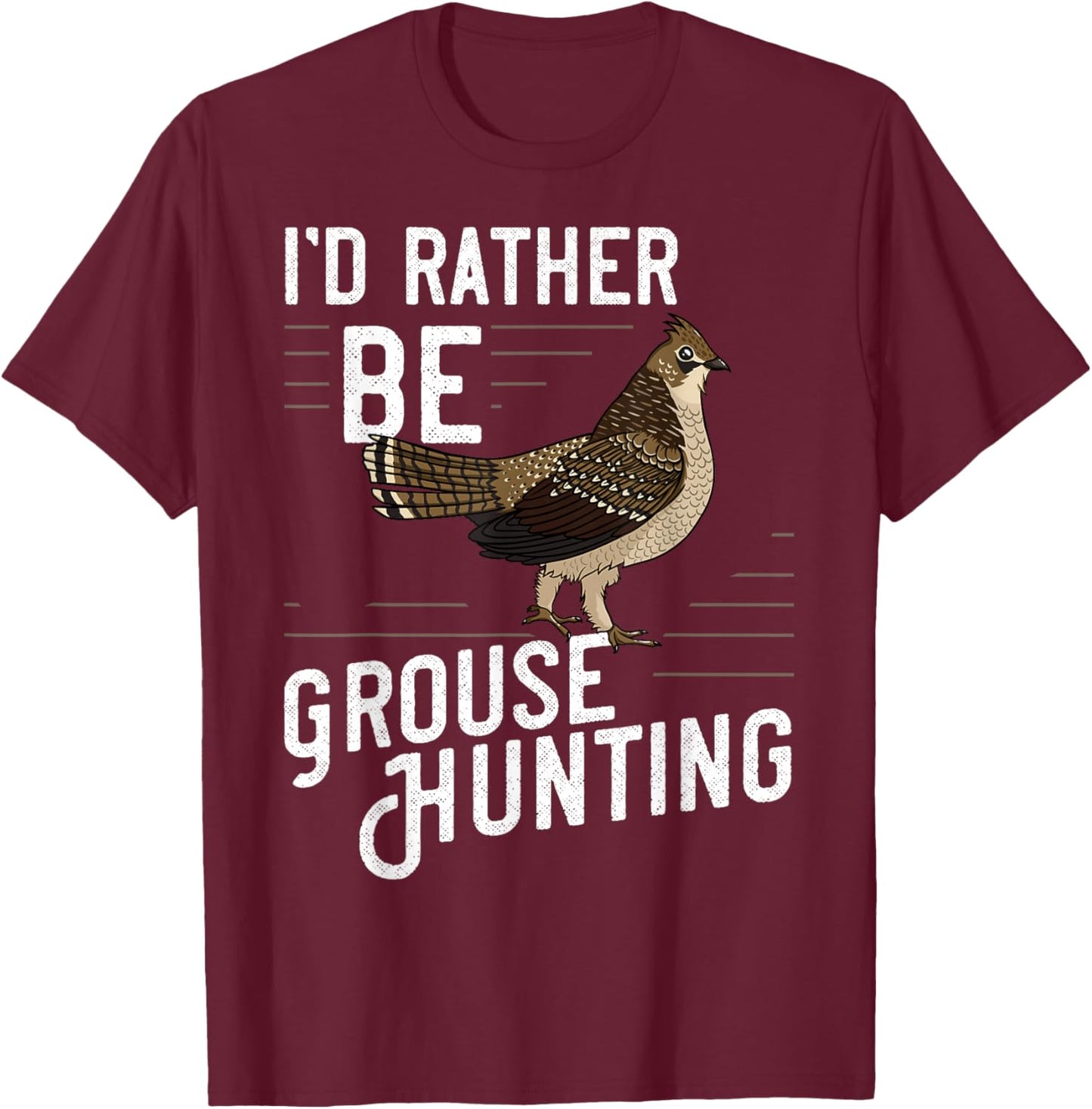 Ruffed Grouse Bird Gift Hunting Spruce Grouse T-Shirt - T-Shirt | Maroon