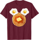 Disney Mickey & Friends Mickey Pancakes & Eggs Ears T-Shirt - T-Shirt | Maroon