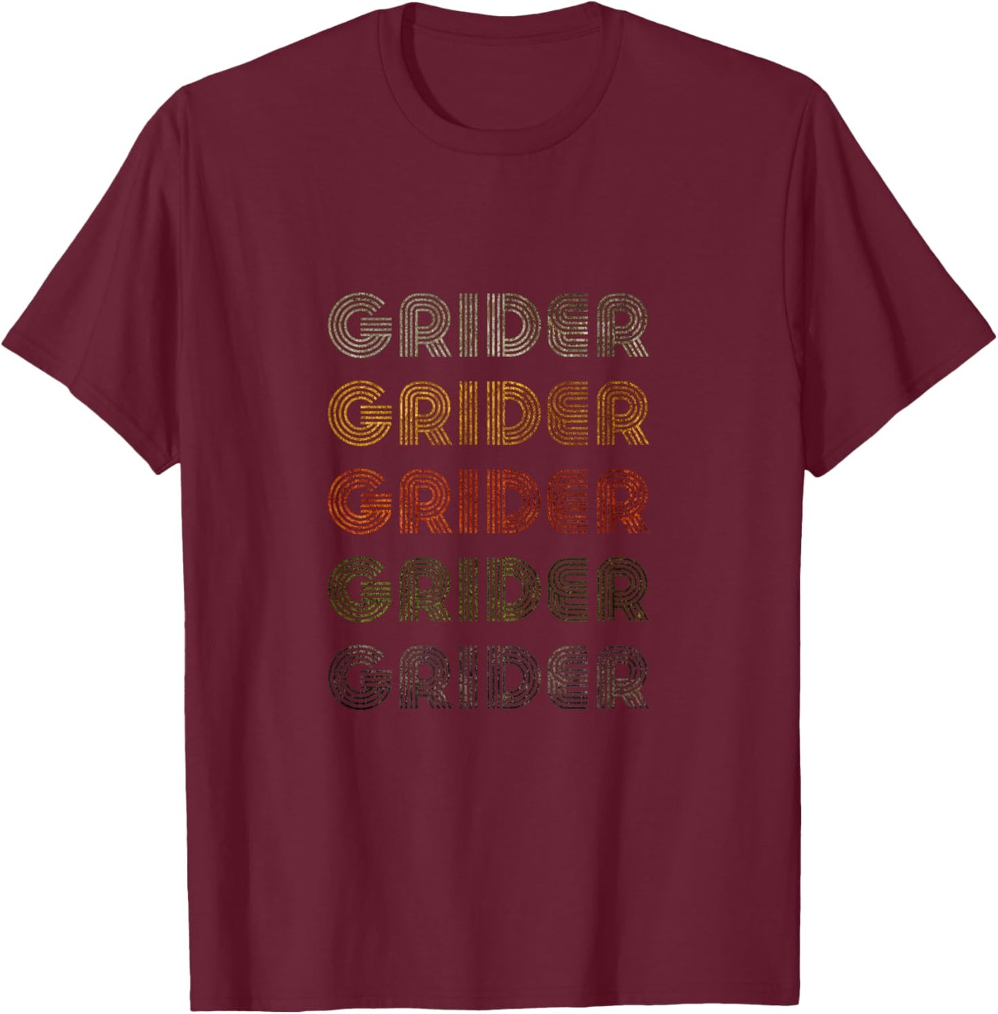 Love Heart Grider Grunge Vintage Style Black Grider T-Shirt - T-Shirt | Maroon