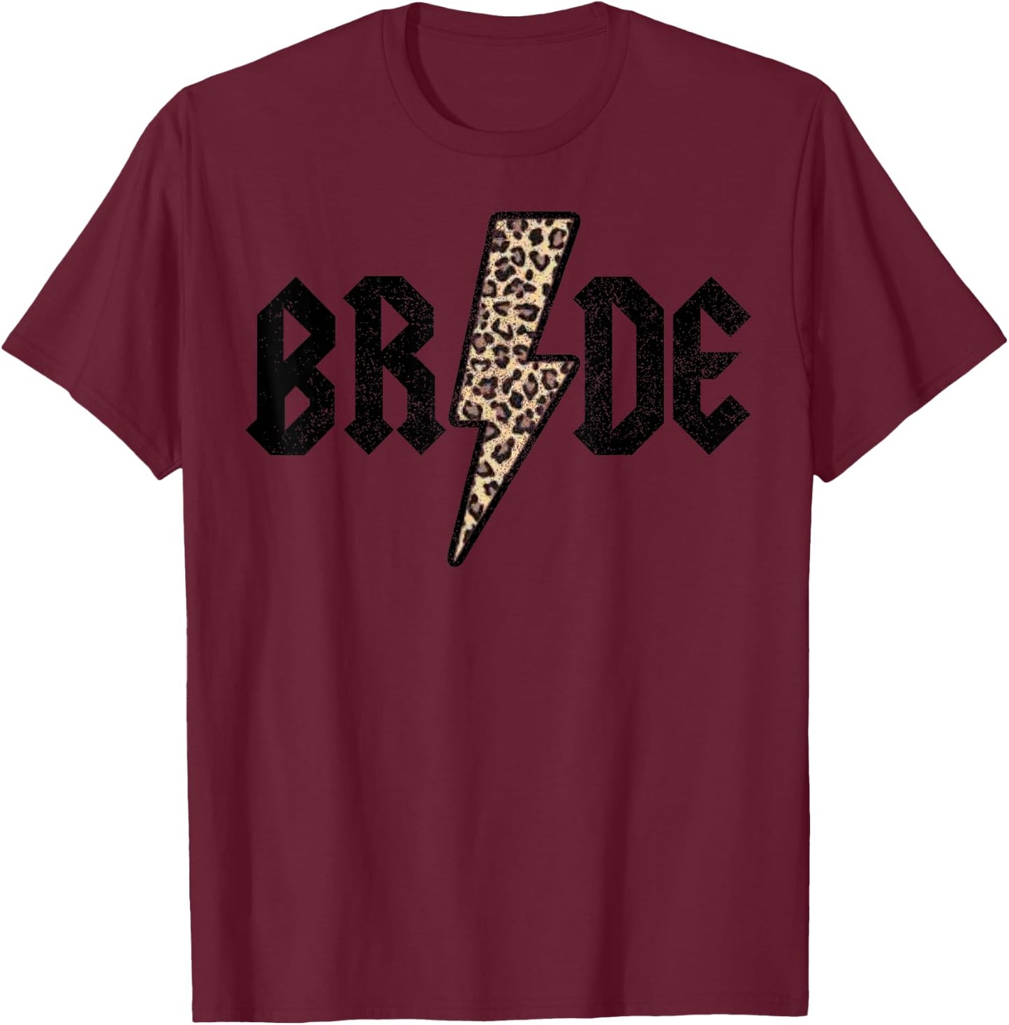 Retro Bride Rock N Roll Bridal Bachelorette Party Matching T-Shirt - T-Shirt | Maroon