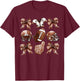 Coquette Bow Football Player American Football Season Funny T-Shirt - T-Shirt | Maroon