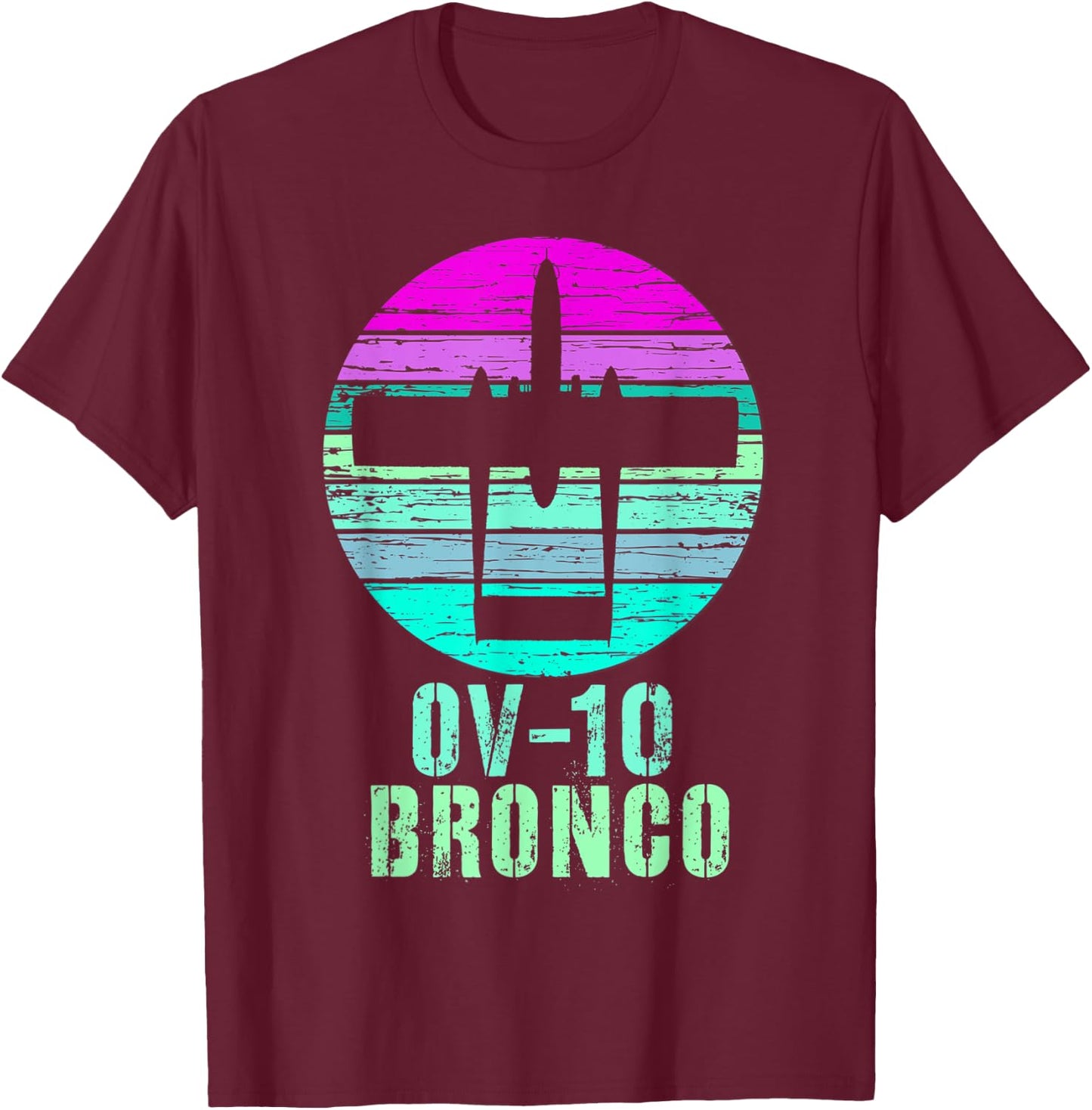 Vintage OV-10 Bronco Military Aviation Shirt T-Shirt - T-Shirt | Maroon