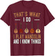 Thats what I do I play Mandolin Music Mandolins T-Shirt - T-Shirt | Maroon