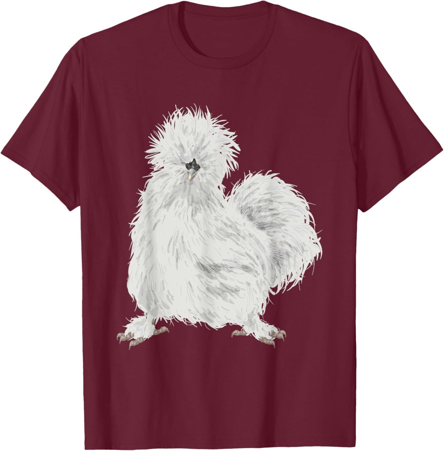 Silkie Chicken T-Shirt - T-Shirt | Maroon
