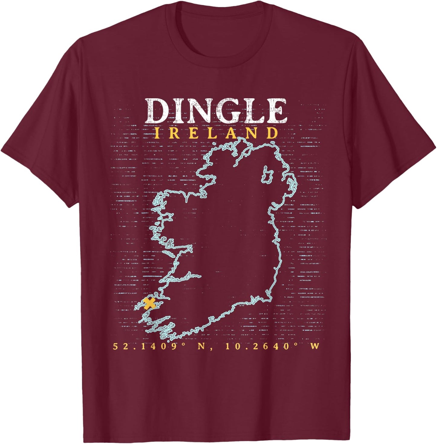 Dingle Ireland T-Shirt - T-Shirt | Maroon