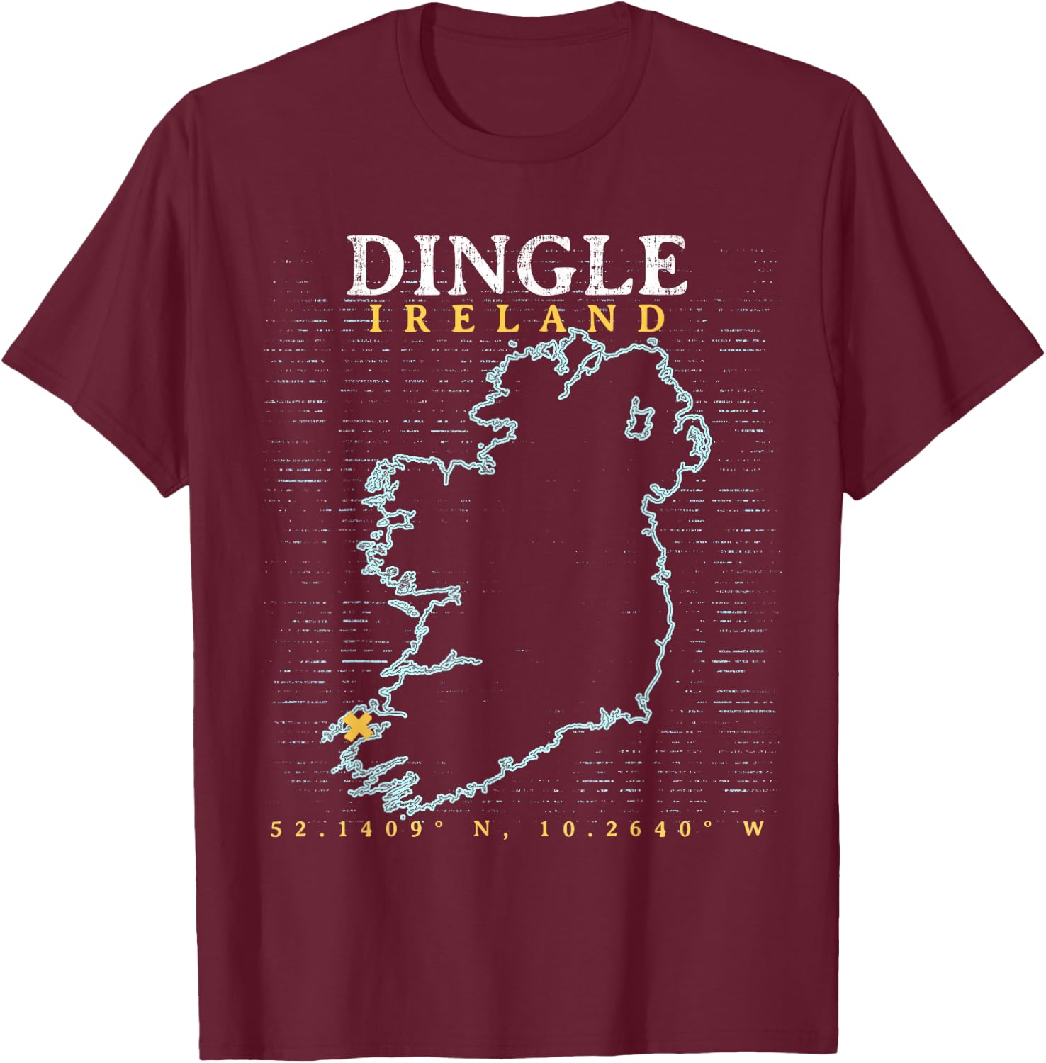 Dingle Ireland T-Shirt - T-Shirt | Maroon
