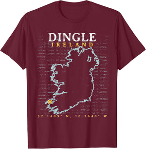 Dingle Ireland T-Shirt - T-Shirt | Maroon