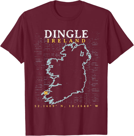 Dingle Ireland T-Shirt - T-Shirt | Maroon