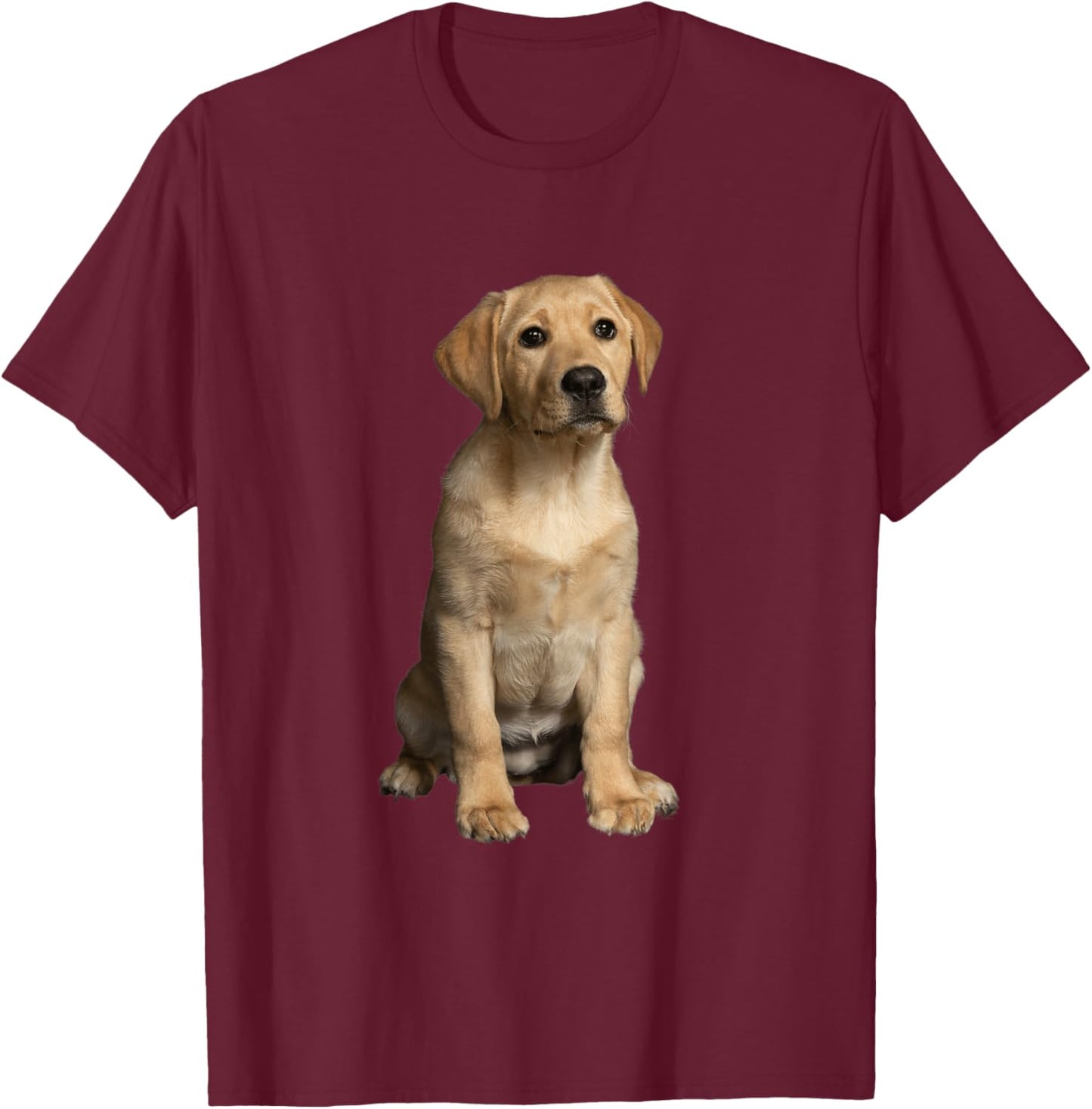 Yellow Labrador Retriever Puppy T-Shirt - T-Shirt | Maroon