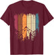 Mountains Outdoors Hiker Sport Retro Forest Nature Hiking T-Shirt - T-Shirt | Maroon