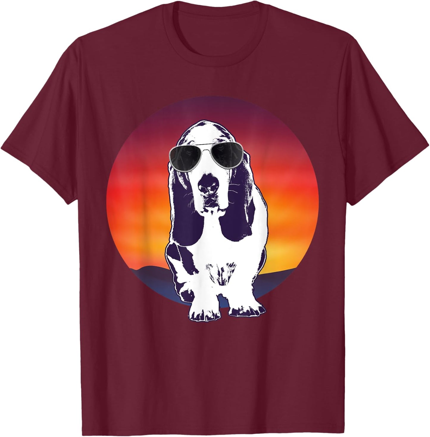 Basset Hound Dog Women Kids T-Shirt - T-Shirt | Maroon