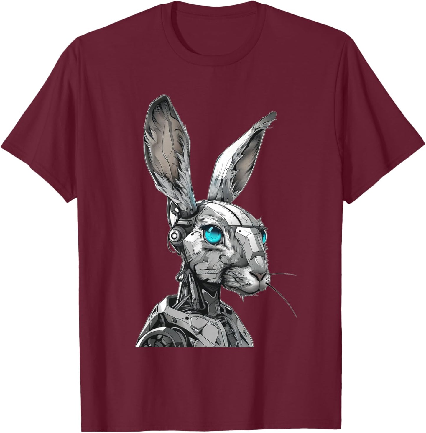 Rabbit Robot T-Shirt - T-Shirt | Maroon