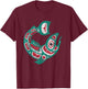 Native American Indian Salmon Fish Totem Pacific Northwest T-Shirt - T-Shirt | Maroon