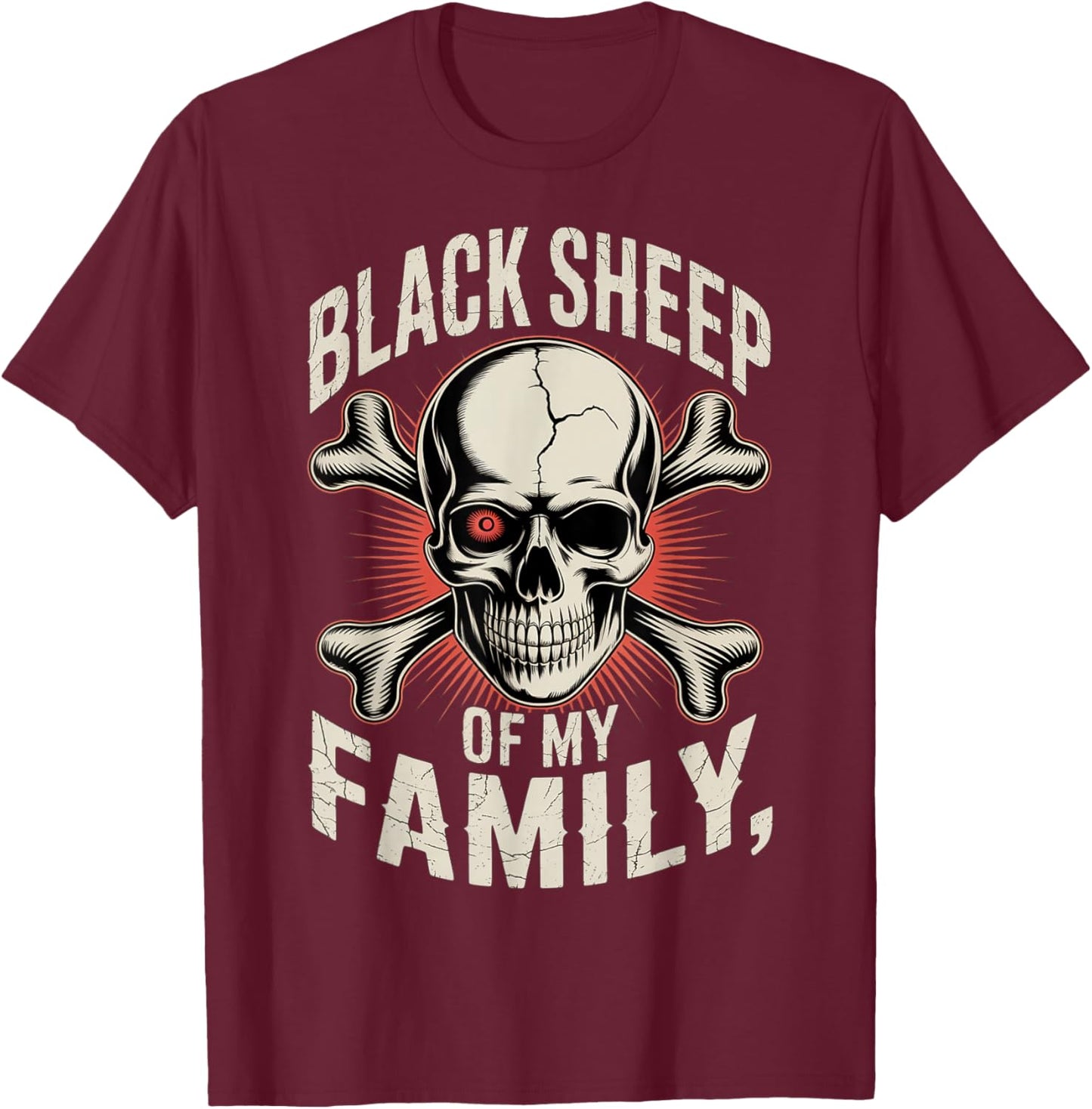 Black Sheep Of My Family T-Shirt - T-Shirt | Maroon