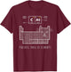 The Chemistry Cat, Periodic Table of Elements T-Shirt - T-Shirt | Maroon