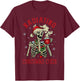 Santa Skeleton T-Shirt - T-Shirt | Maroon