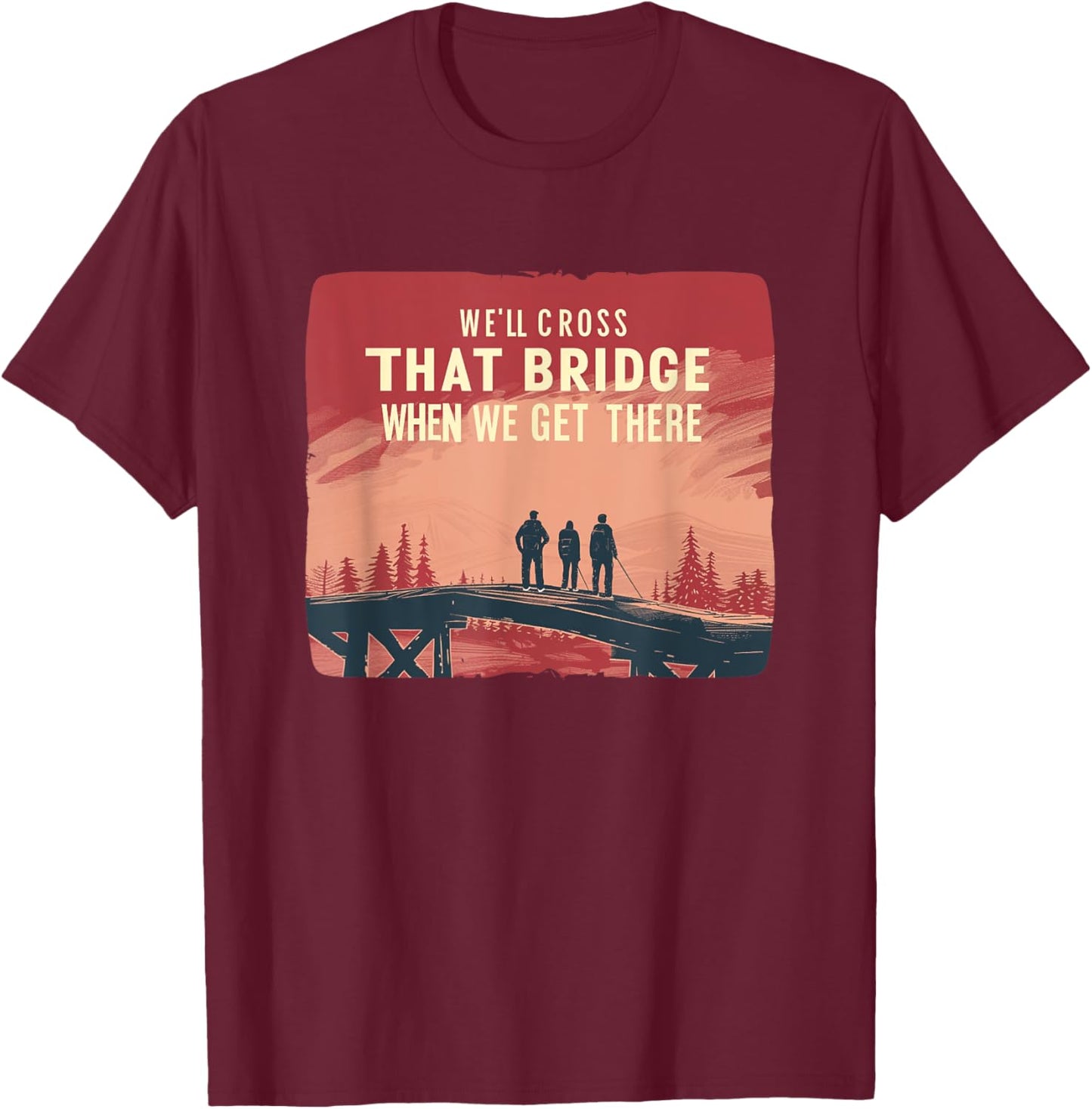Awesome Bridge Idiom Saying for Boys and Girls T-Shirt - T-Shirt | Maroon