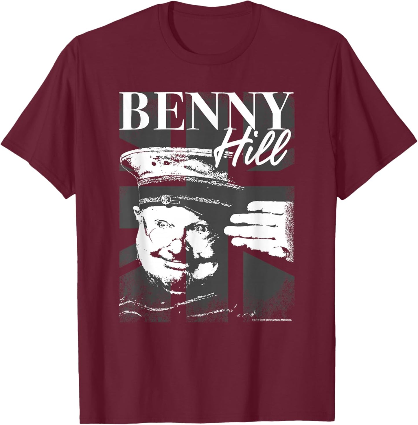 Comedian Sailors Hat Salute Britain T-Shirt - T-Shirt | Maroon
