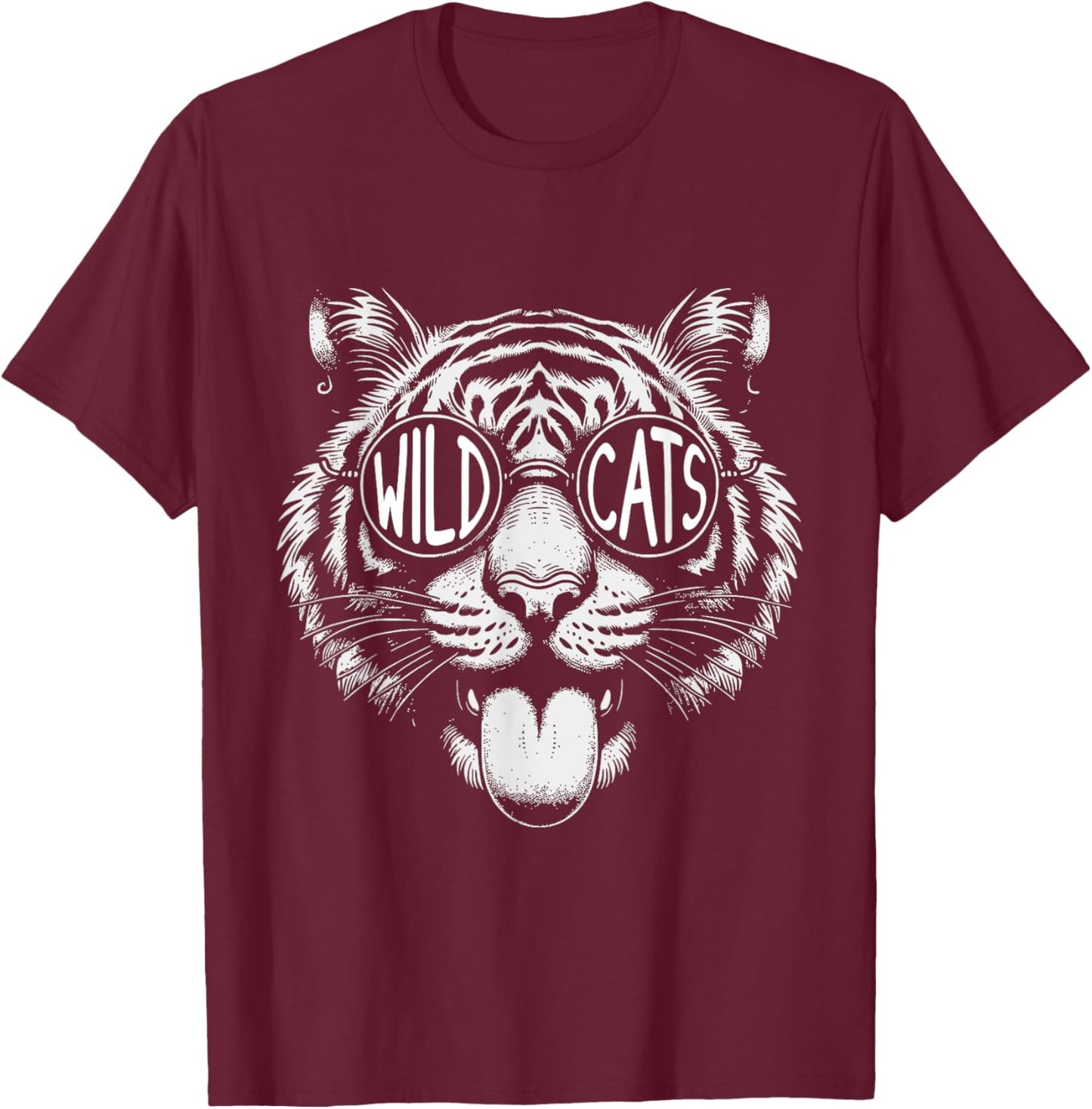 Wildcats School Sports Fan Team Spirit Back To school T-Shirt - T-Shirt | Maroon