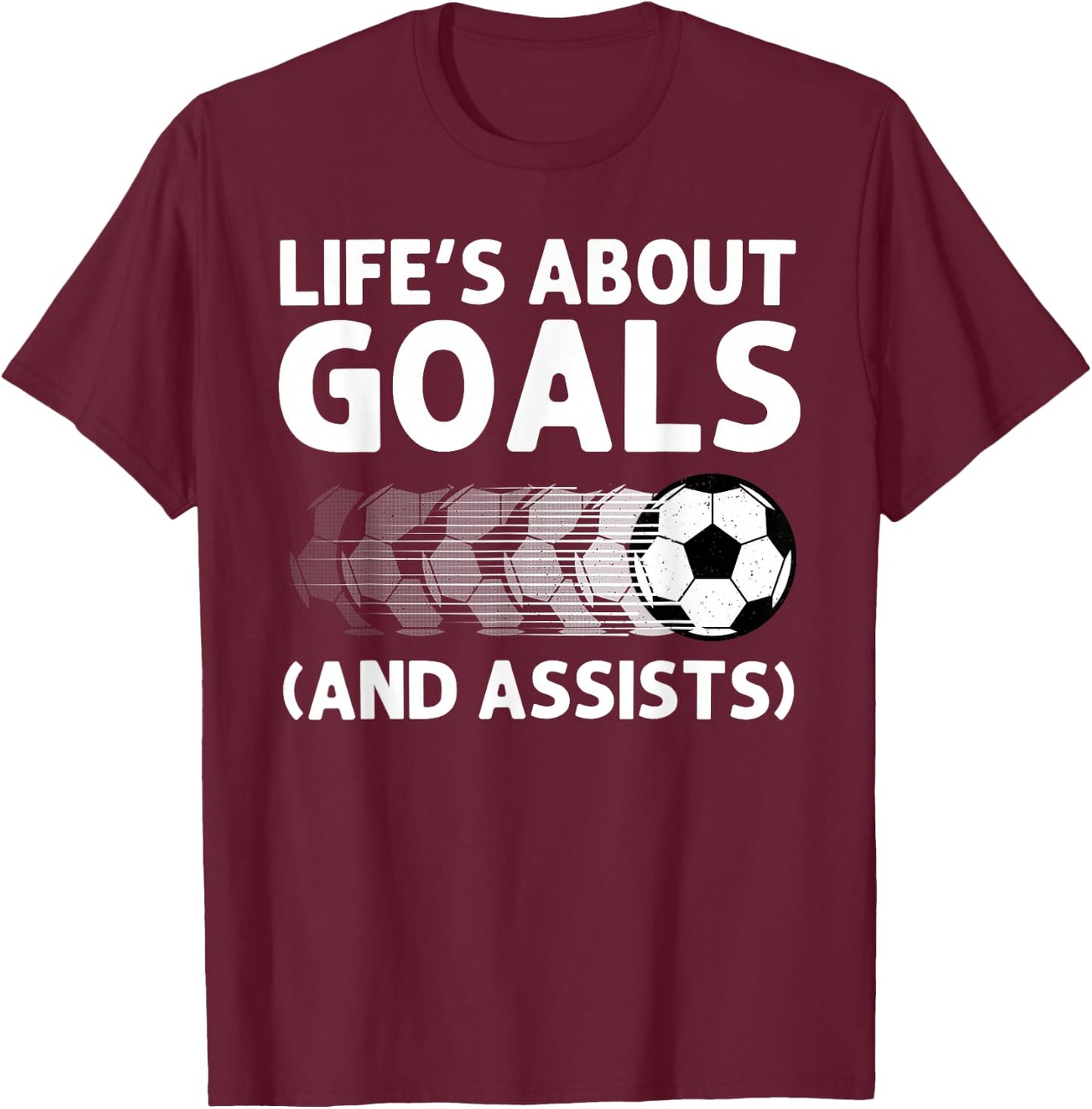 Funny Soccer Art For Boys Girls Men Women Gag Soccer Player T-Shirt - T-Shirt | Maroon