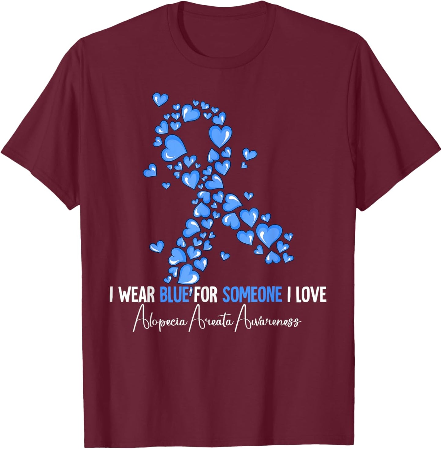 Alopecia Areata Awareness T-Shirt - T-Shirt | Maroon