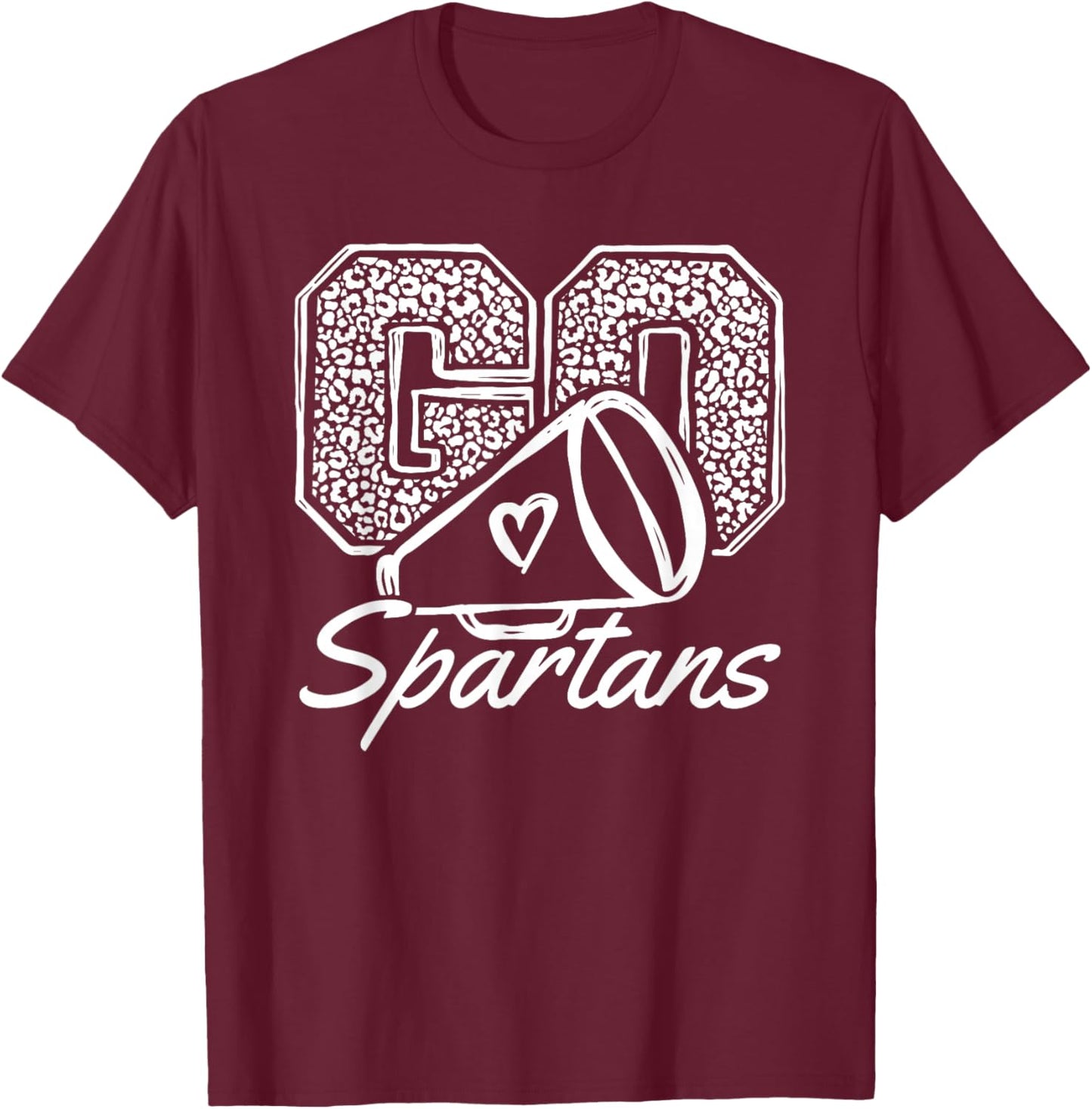 Go Cheer Spartans Sports Name Gifts Men Women Boy Girl T-Shirt - T-Shirt | Maroon