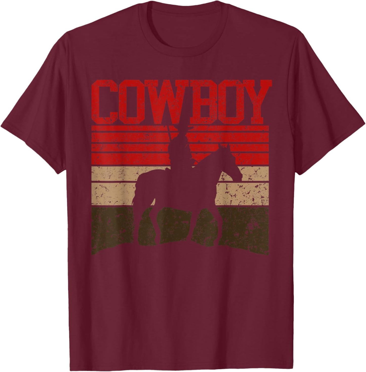 Cowboy Rodeo Horse Country or women T-Shirt - T-Shirt | Maroon