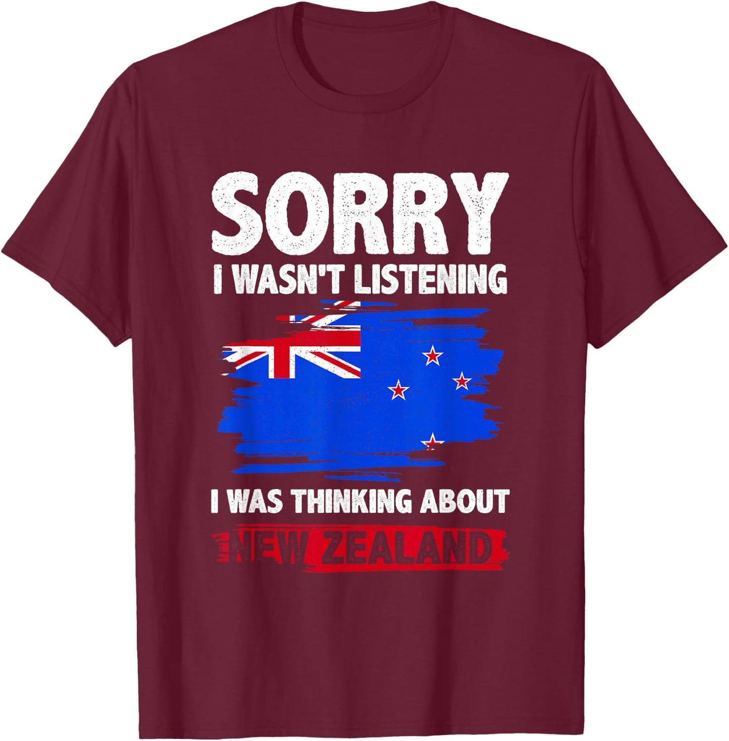 New Zealand Map Flag Kiwi T-Shirt - T-Shirt | Maroon